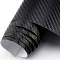 Sticker Black Carbon Fiber (18"×3" )Vinyl Wrap Texture 3D self adhesive DIY Decor Bike ,Motorcycle,Car stickers. 