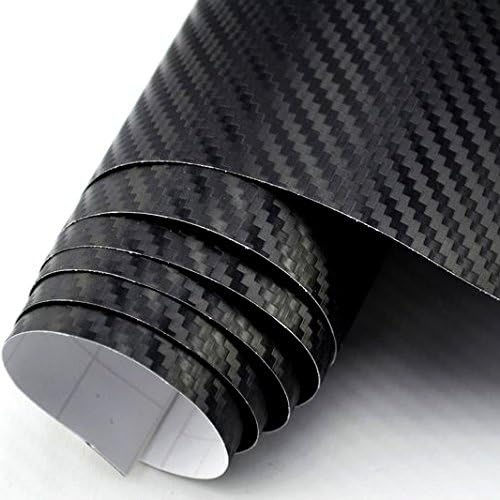 Sticker Black Carbon Fiber (18"×3" )Vinyl Wrap Texture 3D self adhesive DIY Decor Bike ,Motorcycle,Car stickers