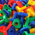 Kids Puzzle Toys Plastic Nuts Screws Matching Combination Baby Assembly Hands-on Screw Shape Large Particles Montessori Toy. 