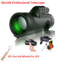 HD 80x100 Professional Telescope Monocular Powerful Binoculars Long Range Waterproof Pocket Zoom Night For Hunting Tourism.