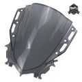 Motorcycle R Series Windshield Visor Double Bubble Windscreen Fit For YAMAHA R15M V4 (Smoke Black). 