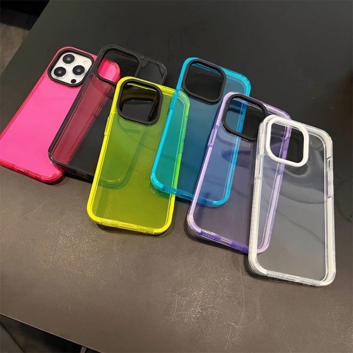 Neon%20Fluorescent%20Color%20Transparent%20Phone%20Case%20For%20iPhone%2015%2011%2012%2013%2014%20Pro%20Max%20Plus%20Bumper%20Clear%20Shockproof%20Soft%20Silicone%20Cover%20-%20Image%204