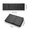 Bluetooth-Compatible Keyboard Foldable Keyboard Type-C Rechargeable 81 Keys Touchpad Keypad for IOS Android Windows Tablet Phone.
