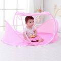 Factory direct sale baby baby folding mosquito net with sleeping pad pillow mosquito net bed three-piece set of music baby mosquito net. 