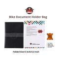 Waterproof Bike Document Holder Premium Pure Leather Bike Document Pouch Bag wallet for All Biker. 