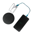 Mini Round Solar Panel 1.2W 5V 110mm with USB Port for Outdoor Mobile Phone Power Charger.