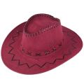 Suede Western Cowboy Hat Sun Block Visor Hat Straw Hat Large Brim Hats for Men and Women. 