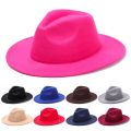 Vintage Wide Brim Cowboy Hat Women Men Dress Dance Party Stage Performance Jazz Cap Panama Fedora Hat.
