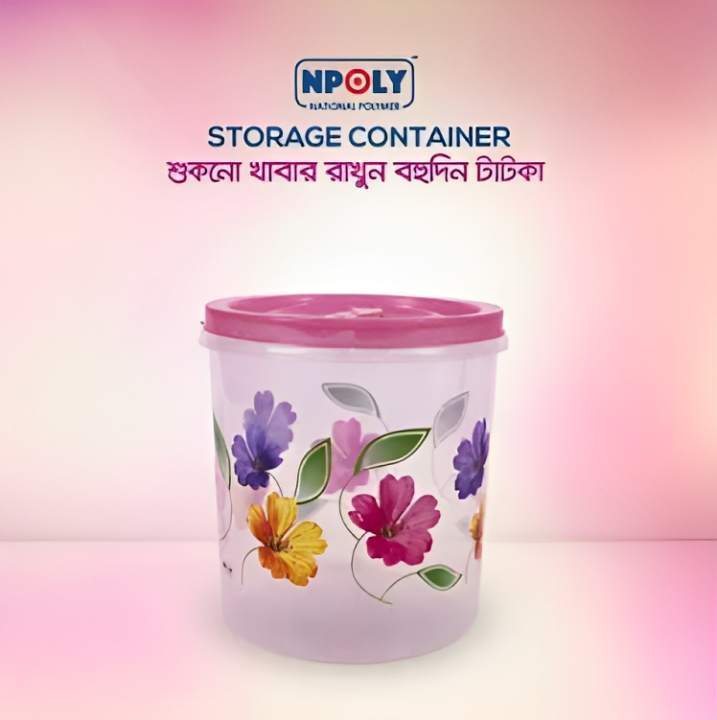 National Polymer Printed Container Transparent 25 Liter 