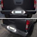 2Pcs Red Tube SMD LED License Plate Light for Nissan Navara D40 2005 2016. 
