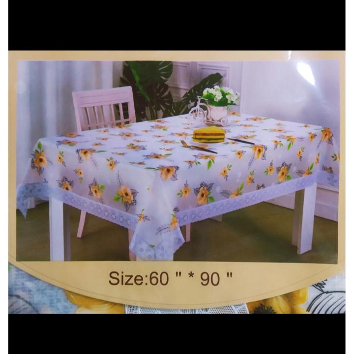 Premium plastic dining table cloth for 6 seater