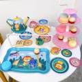 Tinplate Toys Tea Set Tea Time Toy Set for Kids Gift Kitchen Pretend Play. 