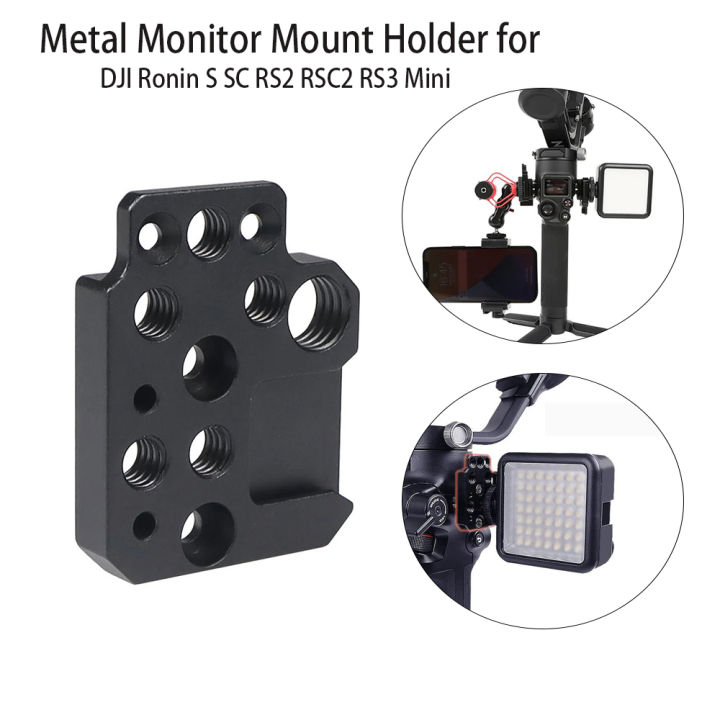 Metal Monitor Mount Holder for DJI Ronin S SC RS2 RSC2 RS3 Mini Gimbal Mounting Plate Extension 1/4 3/8 Hole Camera Stabilizer