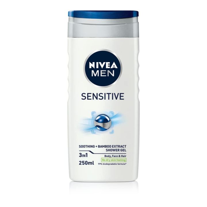 International Homberg product Nivea Men 3 in 1 shower gel used for male - 250 ml