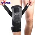 Yoomee 1 Pcs Compression Knee Sleeve Knee Brace for Men & Women Knee Support for Running, Crossfit, Basketball, Pain Relief, Meniscus Tear Arthritis Faster Recovery Adjustable Strap.