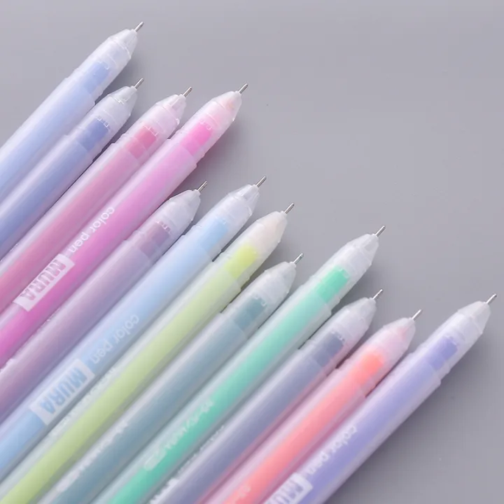 12%20PCS%20Colored%20gel%20pens%20set%20Kawaii%20blue%200.5%20mm%20ballpoint%20pen%20for%20journal%20Cute%20School%20supplies%20Korean%20stationery%20-%20Image%202