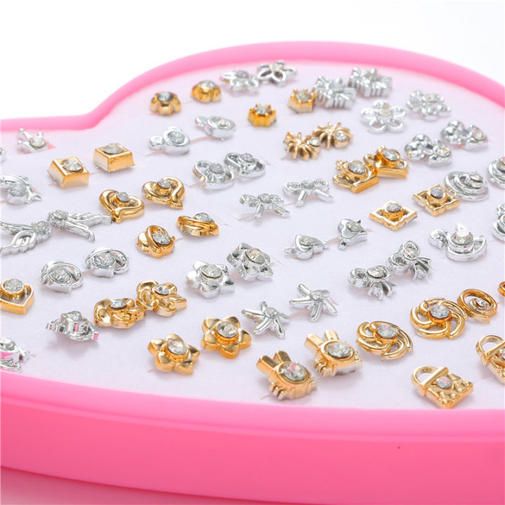 36%20Pairs%20Box%20Earrings%20Love%20Stud%20Earrings%20Set%20Women%20Wholesale%20Mixed%20Color%20Gold%20&%20Silver%20Point%20Diamond%20Earrings%20Box%20Stud%20Earrings%20Accessories%20-%20Image%205