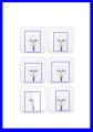 Wall Hooks Hangers – 6Pcs – Blue. 