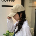 High version of Korea red tide brand embroidery soft top baseball cap net red street shot show face small cap female spring Korean version.