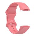 For Fitbit Charge 6 Solid Color Butterfly Buckle Silicone Watch Band L Size. 