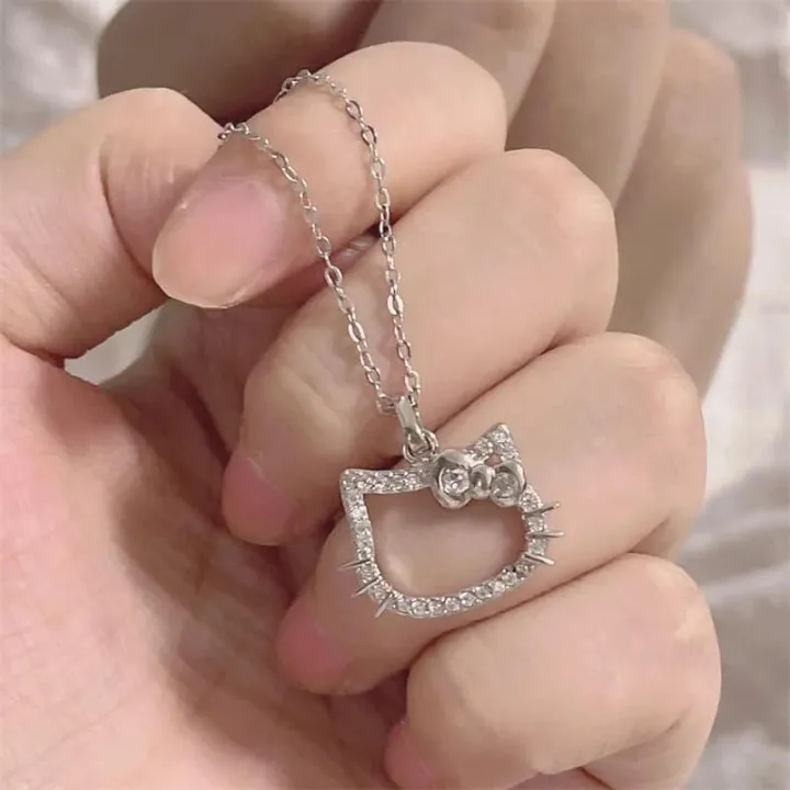 New%20%20Cute%20Hello%20Kitty%20Necklace%20Chain%20For%20Women%20-%20Image%204