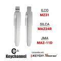 10PCS Universal Flip Remote Key Blade Mazda Type MZ31 MAZ24R MAZ-11D 27# ForVVDI Remote Blade For Mazda M2 M3 M5 M6 M8.