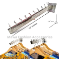 Steel Wall Mounted Cloth Hook Adjustable Clothes Hangers One piece Ten hook. 