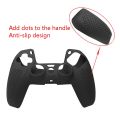2X for PS5 Game Controller Silicone Protective Cover for PS5 Non-Slip Handle Cover(Black). 