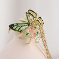 Vintage Fairy Exquisite Women Hair Clip Girls Hair Accessories Ponytail Holder Crystal Butterfly Tassel Claw. 