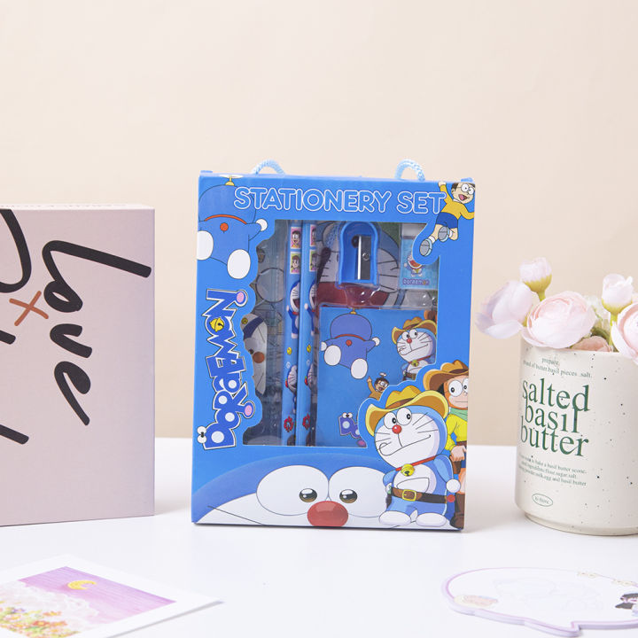 Special Kids Stationary Set - Back To School Gift Set - 6-in-1 Amazing Colorful Set For Children Including pencils, eraser, sharpener, ruler and crayons