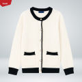 Womens Wool Blend Pearl Button Knit Cardigan Sweater From Levin. 