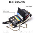 New Men Wallets PU Leather Short Card Holder Chain Luxury Brand Men's Purse High Quality Classic Retro Male Wallet. 