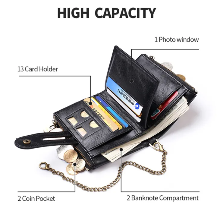 New%20Men%20Wallets%20PU%20Leather%20Short%20Card%20Holder%20Chain%20Luxury%20Brand%20Men's%20Purse%20High%20Quality%20Classic%20Retro%20Male%20Wallet%20-%20Image%203