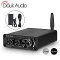 Douk Audio Mini Bluetooth 5.0 100W Power Amplifier HiFi Class D Stereo Digital Amp for Speaker Treble Bass Control - Black Tone Version. 