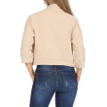 Women Casual Crop Blazer Outwear, Solid Color 3/4 Sleeve Breathable Cardigan Jacket.