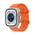 Ocean Band Compatible With For Apple Watch Band 42Mm 44Mm 45Mm 49Mm For Women Men, Adjustable Loop Silicone Waterproof Sport Strap For Iwatch Series Ultra/8/7/6/5/4/3 ( Only Belt ) - Smart Watch Belt.