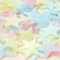 100pcs Glow in the Dark Luminous Star Stickers - 3cm PVC Halloween Home Decoration for Kids. 