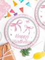 Pink Bow Theme Birthday Party Supplies Birthday Decorations Bow Napink Plate Cup Tablecloth Tableware Birthday Girls Decors. 