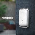 VeryHome Self Powered Waterproof Wireless DoorBell night light no battery EU plug home Cordless Door Bell 1button 1 2 Receiver.