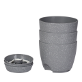 3Pack 6.5Inch Self Watering Pots for Indoor Plants,Flower Pots Planter with Drainage Holes and Wick Rope Durable ,White.