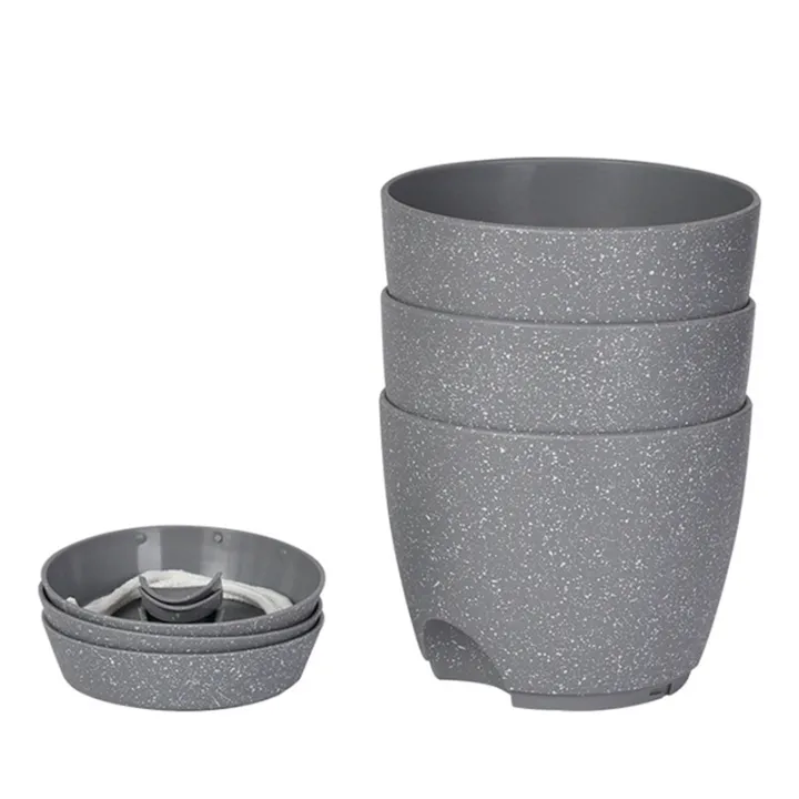 3Pack%206.5Inch%20Self%20Watering%20Pots%20for%20Indoor%20Plants,Flower%20Pots%20Planter%20with%20Drainage%20Holes%20and%20Wick%20Rope%20Durable%20,White%20-%20Image%203