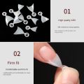 100Pcs Short French Half Stick Nails Pointed Square Transparent Extended Artificial False Nails Press On Acrylic Nail Art. 