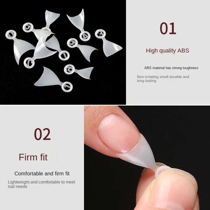 100Pcs%20Short%20French%20Half%20Stick%20Nails%20Pointed%20Square%20Transparent%20Extended%20Artificial%20False%20Nails%20Press%20On%20Acrylic%20Nail%20Art%20-%20Image%204