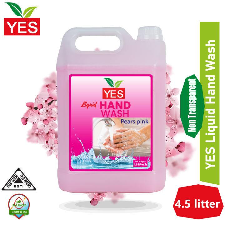 Yes Hand Wash Liquid Pears Pink - 4.5Ltr.