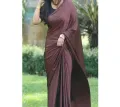 japan Coffee Color Soft Silk Saree For women[ Saree with Blouse Piece]. 