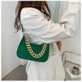 Trendy Women's Shoulder Bag Elegant Brand Clutch Purse Luxury Brand Clutch Purse Fashion Women's Shoulder Tote Retro Green Felt Handbags. 