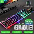 Mechanical Keyboard 104 Keys Dustproof Usb Wired Keyboard Mouse Set Waterproof Rgb Backlight Gaming Keyboard Gaming Mouse Cool.