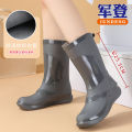 Fashion waterproof rain boots women's adult medium cut rain boots buckle Korea water shoes martin boots snow boots motorcycle boots wholesale. 