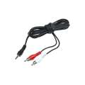 3.5mm Audio Video Extension RCA Cable - Black.
