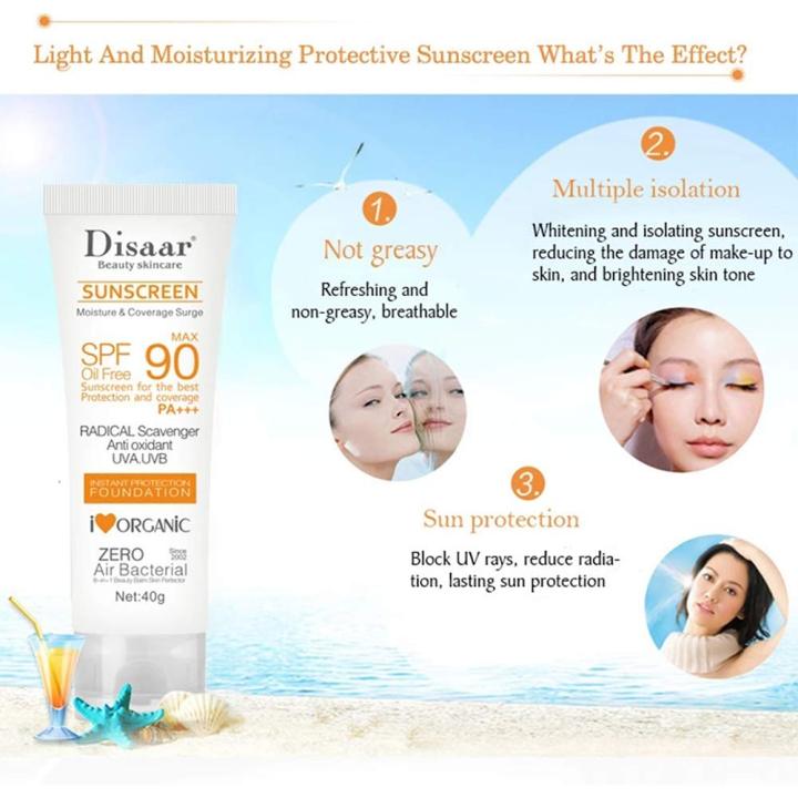 Disaar%20Oil%20Free%20Sunscreen%20SPF90%20PA+++%20Sunscreen%20Foundation%20Instant%20Protection%20UVA%20UVB%20PA+++%20Oil%20Free%20Sunblock%20Cover%20Protect%20Perfectly%20Moisturizing%20Coverage%20Surge%2040g%20-%20Image%207